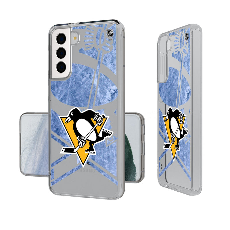 Pittsburgh Penguins Ice Tilt Galaxy Clear Phone Case