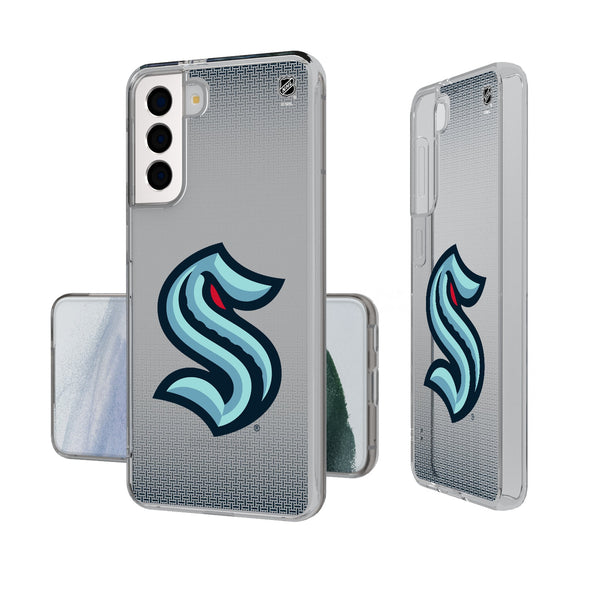 Seattle Kraken Linen Galaxy Clear Phone Case