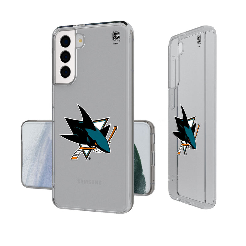 San Jose Sharks Insignia Galaxy Clear Phone Case