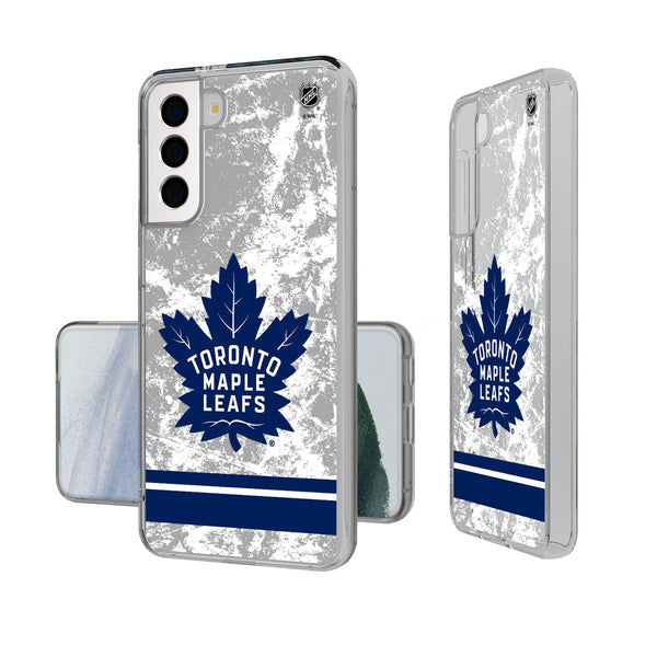 Toronto Maple Leafs Ice Stripe Galaxy Clear Phone Case