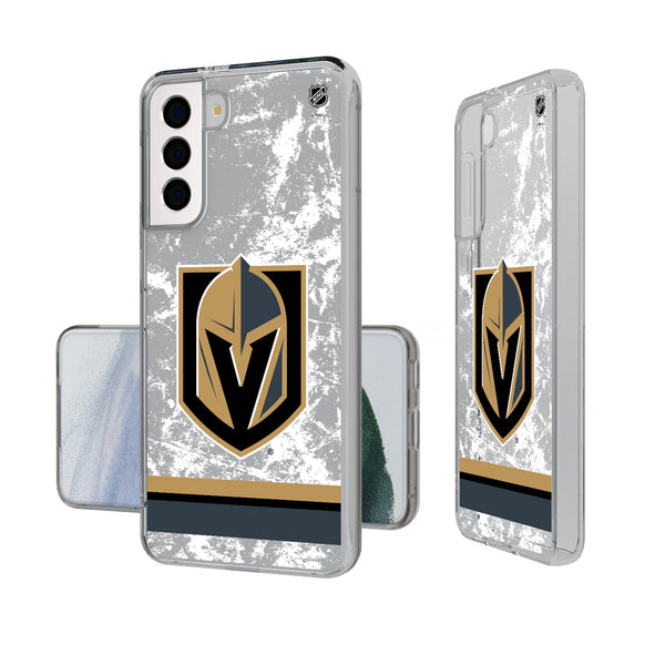 Vegas Golden Knights Ice Stripe Galaxy Clear Phone Case