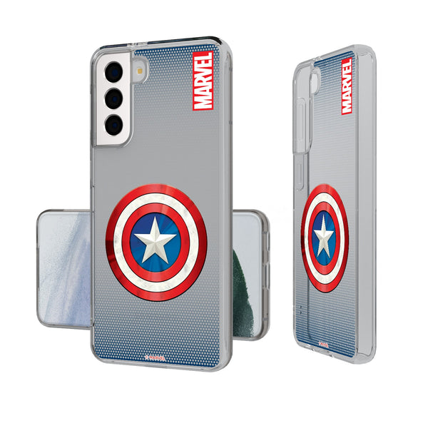 Marvel Avengers Captain America Grid Galaxy Clear Phone Case