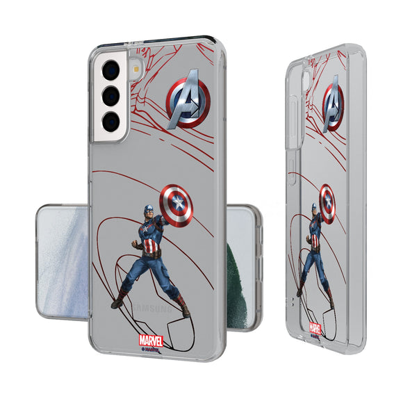 Marvel Avengers Captain America MechLine Galaxy Clear Phone Case