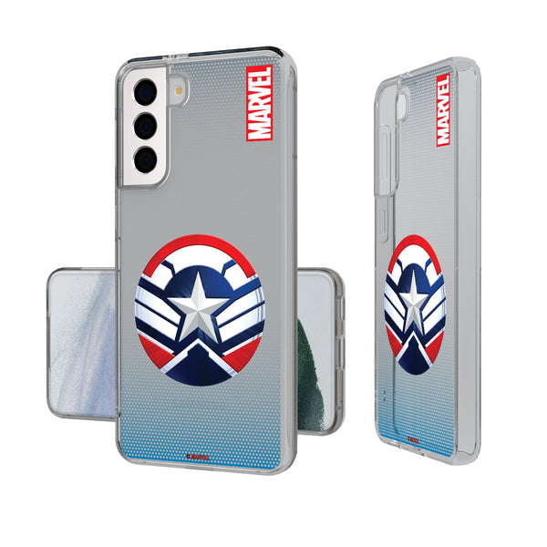 Marvel Avengers Sam Wilson Captain America Grid Galaxy Clear Phone Case