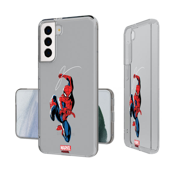 Marvel Spider-Man Badge Galaxy Clear Phone Case