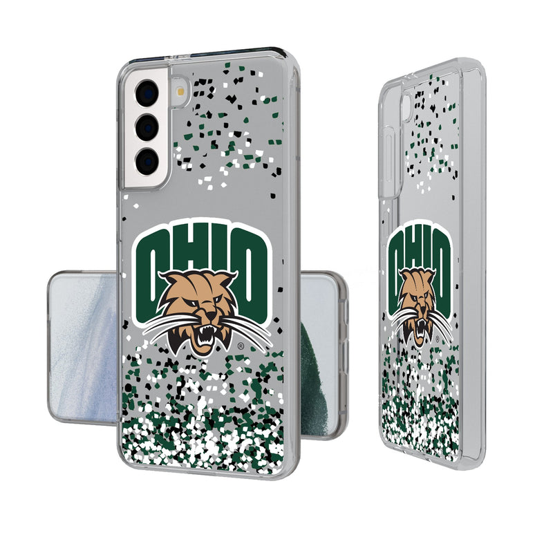 Ohio University Bobcats Confetti Galaxy Clear Phone Case