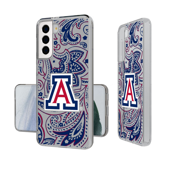 University of Arizona Wildcats Paisley Galaxy Clear Phone Case