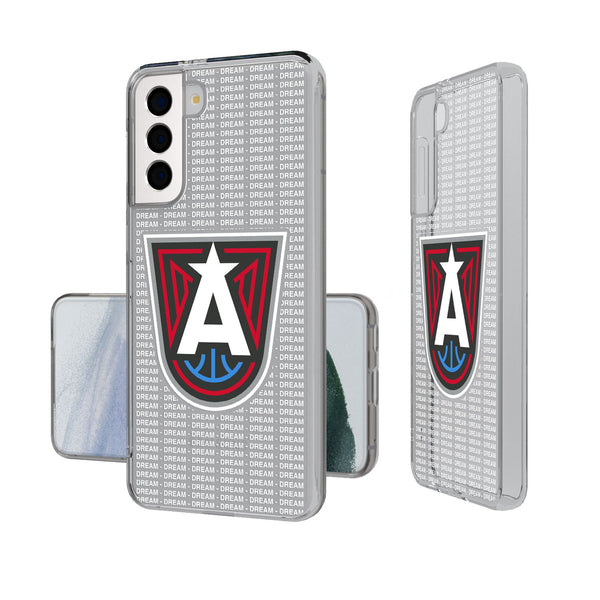 Atlanta Dream Text Backdrop Galaxy Clear Phone Case