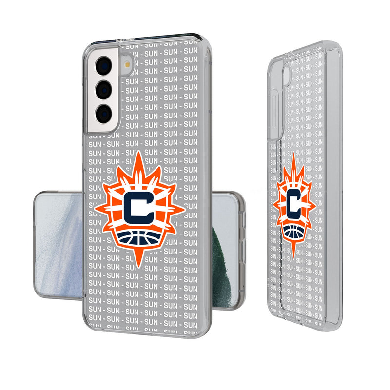 Connecticut Sun Text Backdrop Galaxy Clear Phone Case