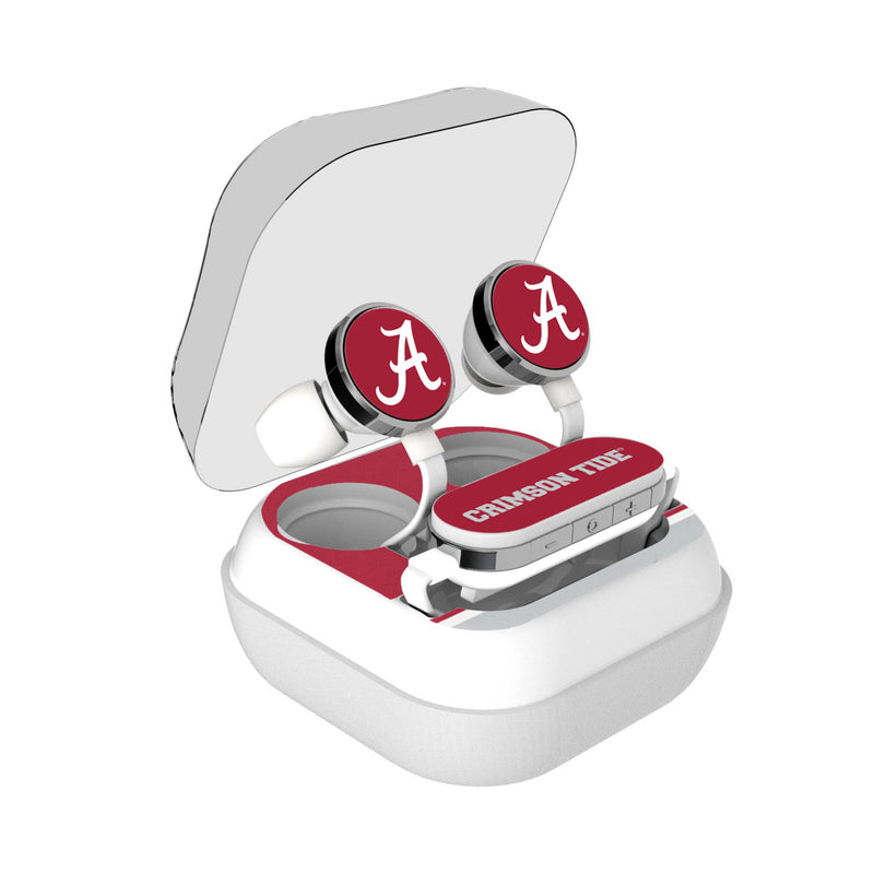 University of Alabama Crimson Tide Script A Stripe Wireless Earbuds