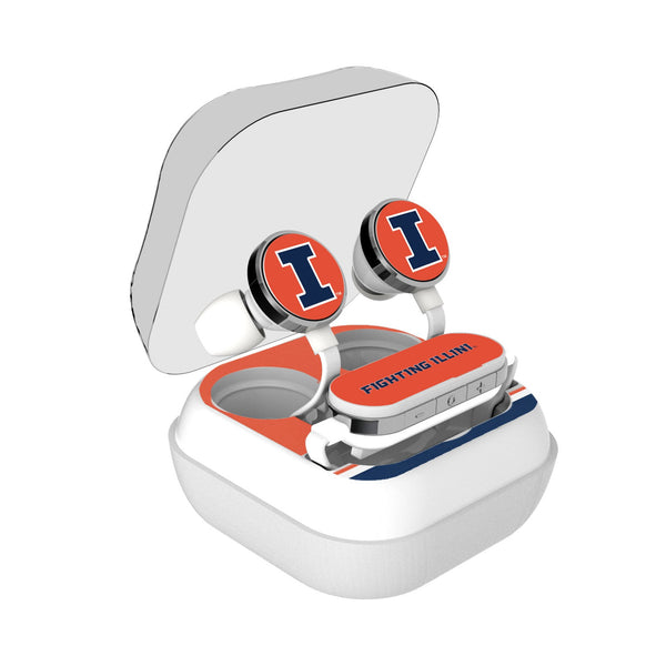 University of Illinois Fighting Illini Stripe Wireless Earbuds