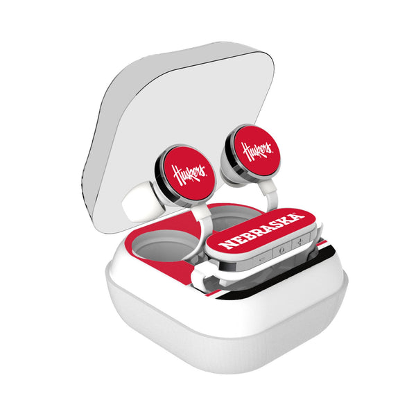 University of Nebraska Huskers Stripe Wireless Earbuds