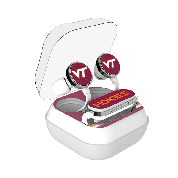 Virginia Tech Hokies Stripe Wireless Earbuds