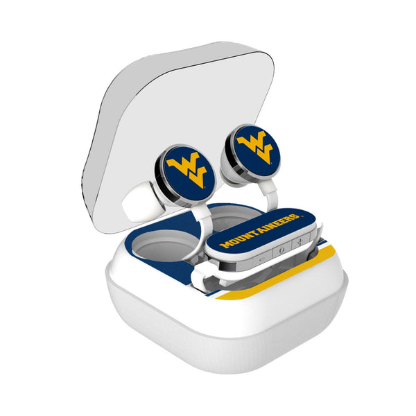 West Virginia University Mountaineers Stripe Wireless Earbuds