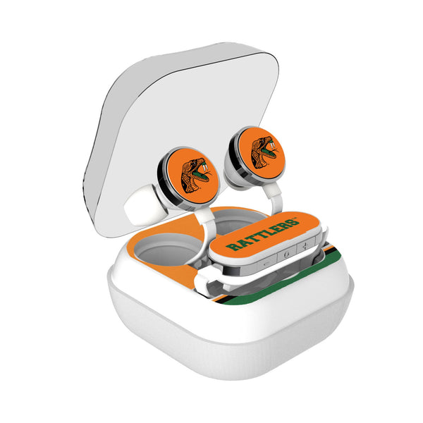 Florida A&M University Rattlers Stripe Wireless Earbuds