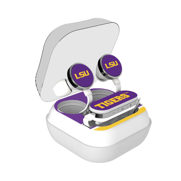 Louisiana State University Tigers Stripe Wireless Earbuds