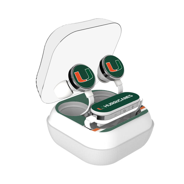 University of Miami Hurricanes Stripe Wireless Earbuds