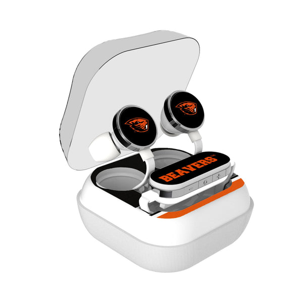 Oregon State University Beavers Stripe Wireless Earbuds