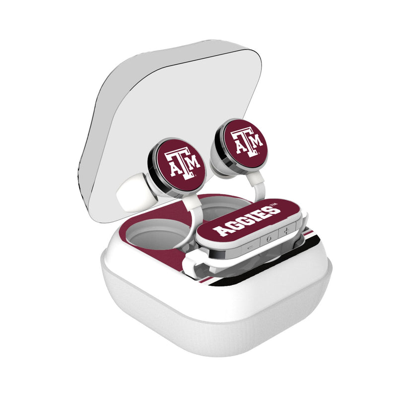 Texas A&M University Aggies Stripe Wireless Earbuds