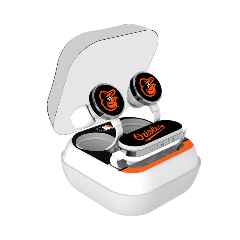 Baltimore Orioles Stripe Wireless Earbuds