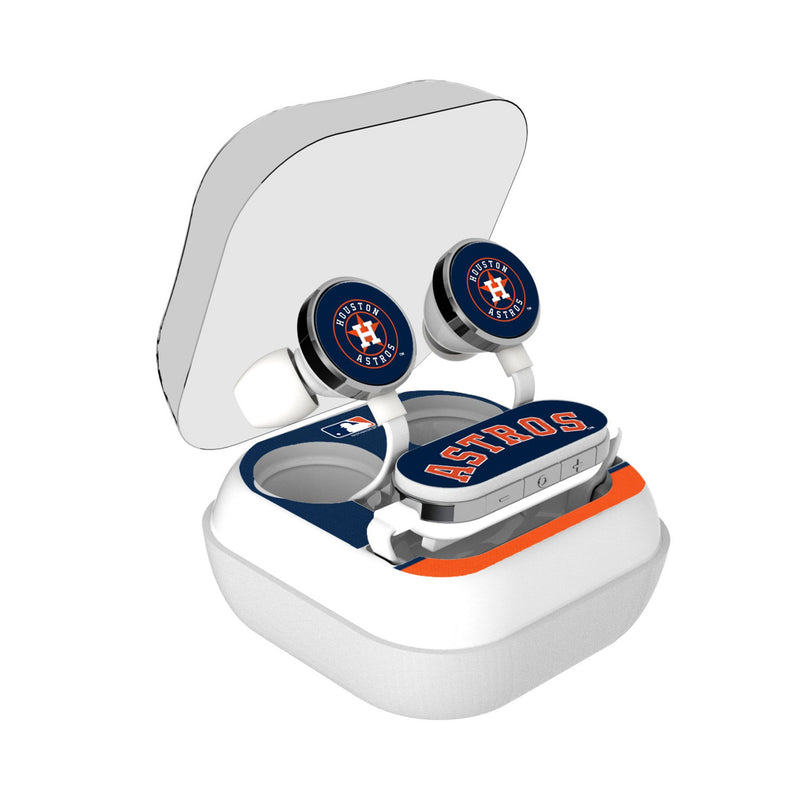 Houston Astros Stripe Wireless Earbuds