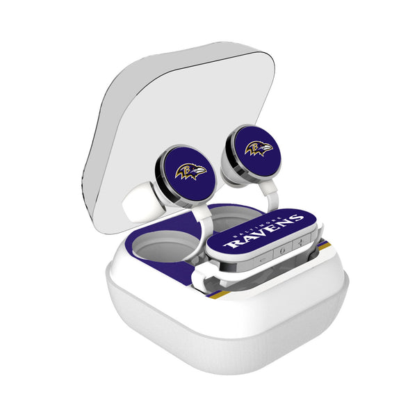 Baltimore Ravens Stripe Wireless Earbuds