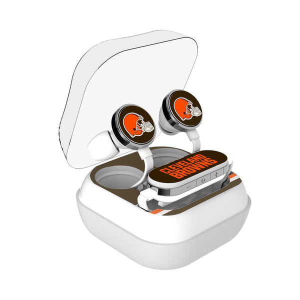 Cleveland Browns Stripe Wireless Earbuds