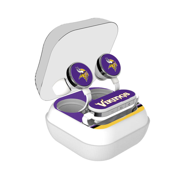 Minnesota Vikings Stripe Wireless Earbuds