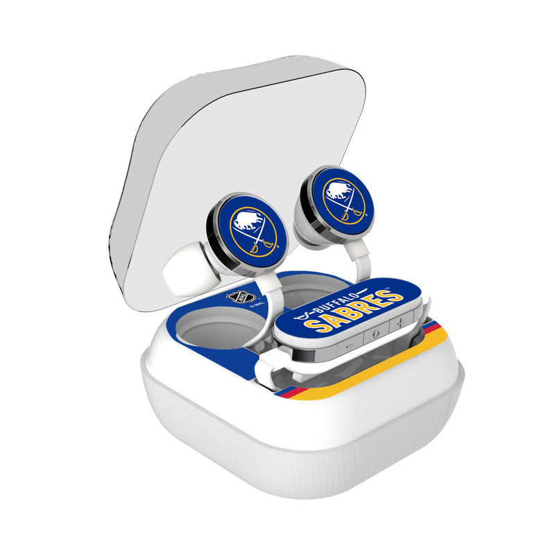 Buffalo Sabres Stripe Wireless Earbuds