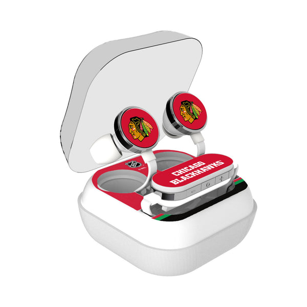 Chicago Blackhawks Stripe Wireless Earbuds