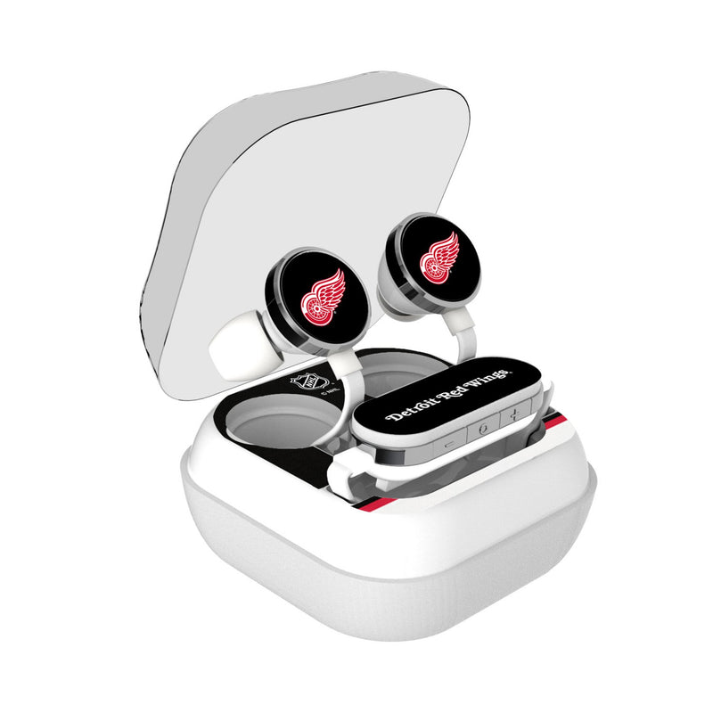 Detroit Red Wings Stripe Wireless Earbuds