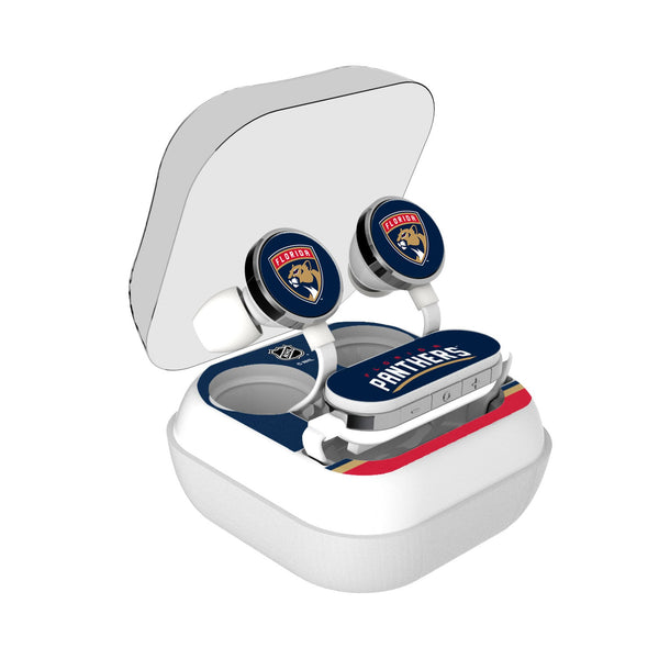 Florida Panthers Stripe Wireless Earbuds