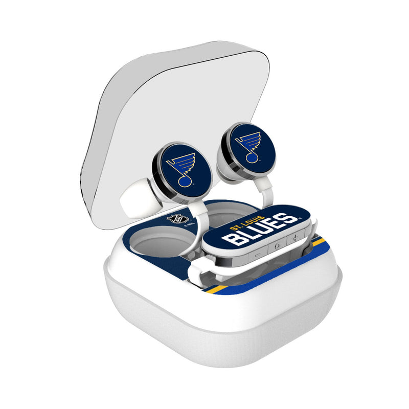 St. Louis Blues Stripe Wireless Earbuds