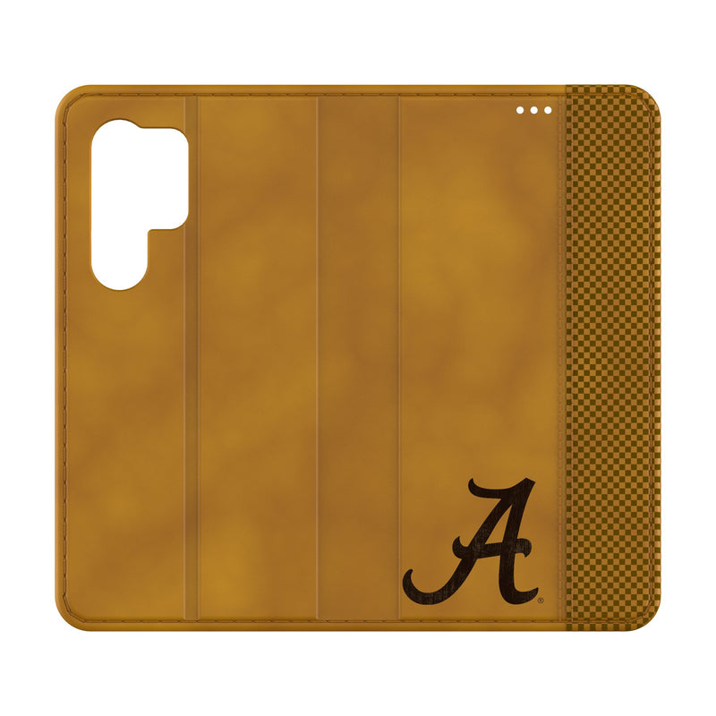 University of Alabama Crimson Tide Script A Burn Galaxy Folio Phone Case