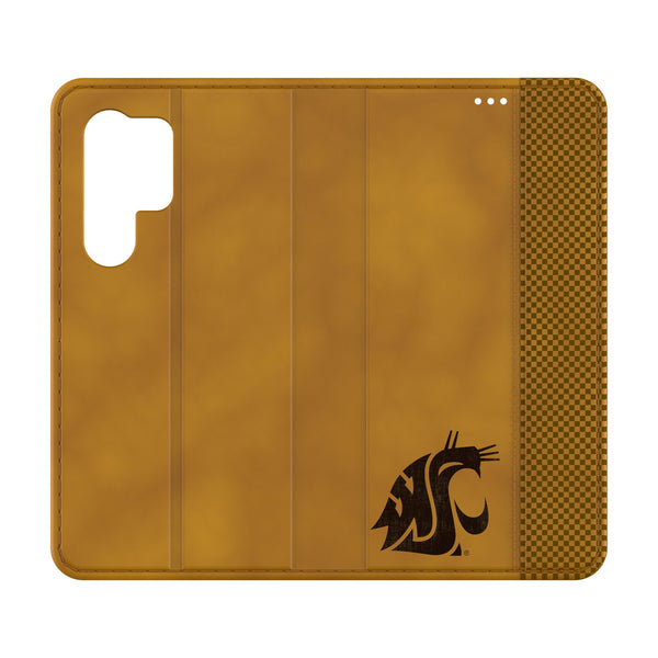 Washington State University Cougars Burn Galaxy Folio Phone Case