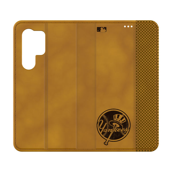 New York Yankees Burn Galaxy Folio Phone Case