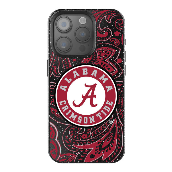 University of Alabama Crimson Tide Paisley iPhone Bling Phone Case