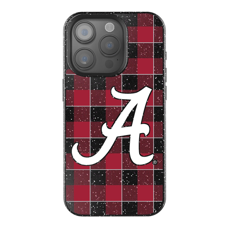 University of Alabama Crimson Tide Script A Plaid iPhone Bling Phone Case