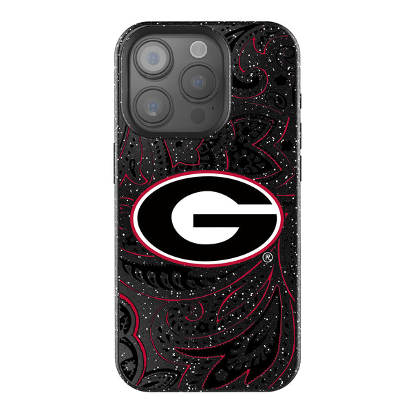 University of Georgia Bulldogs Paisley iPhone Bling Phone Case