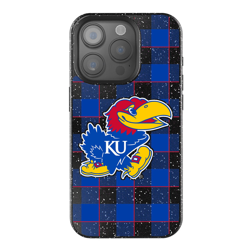 University of Kansas Jayhawks Plaid iPhone Bling Phone Case