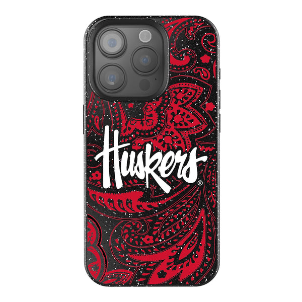 University of Nebraska Huskers Paisley iPhone Bling Phone Case