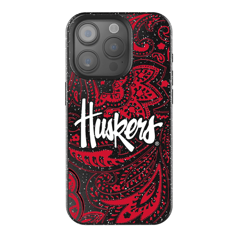 University of Nebraska Huskers Paisley iPhone Bling Phone Case