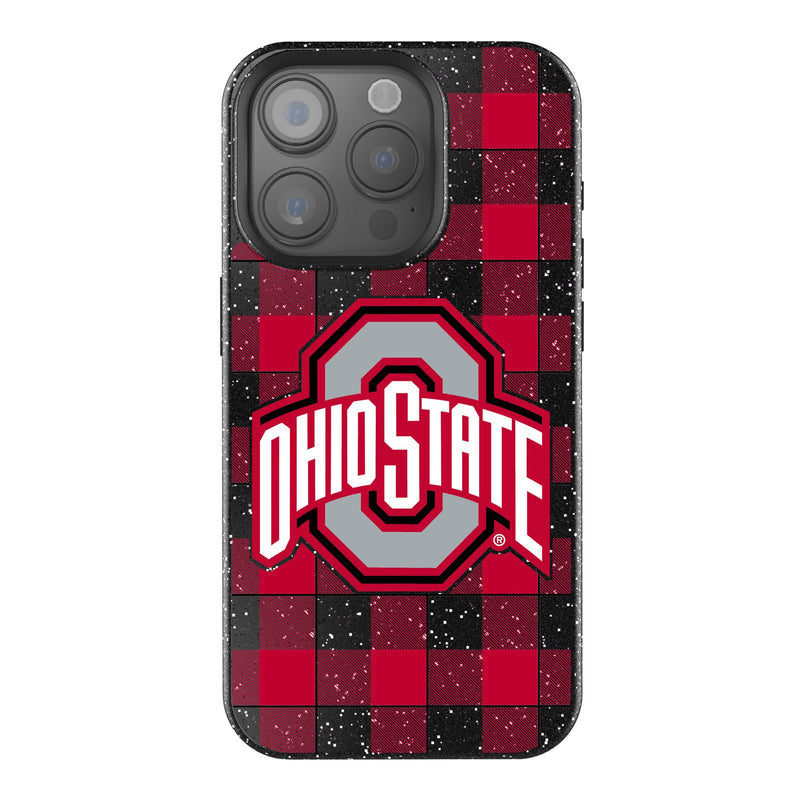 Ohio State University Buckeyes Plaid iPhone Bling Phone Case