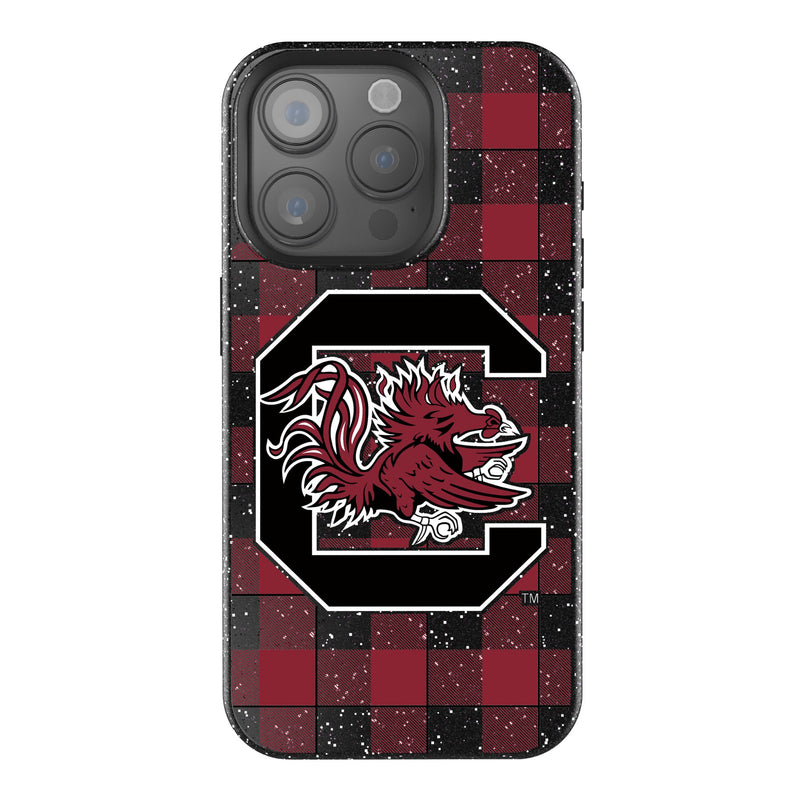 University of South Carolina Gamecocks Plaid iPhone Bling Phone Case