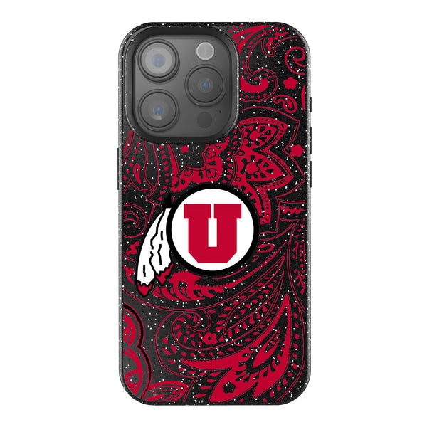 University of Utah Utes Paisley iPhone Bling Phone Case