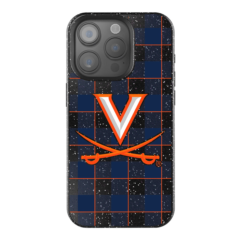 University of Virginia Cavaliers Plaid iPhone Bling Phone Case