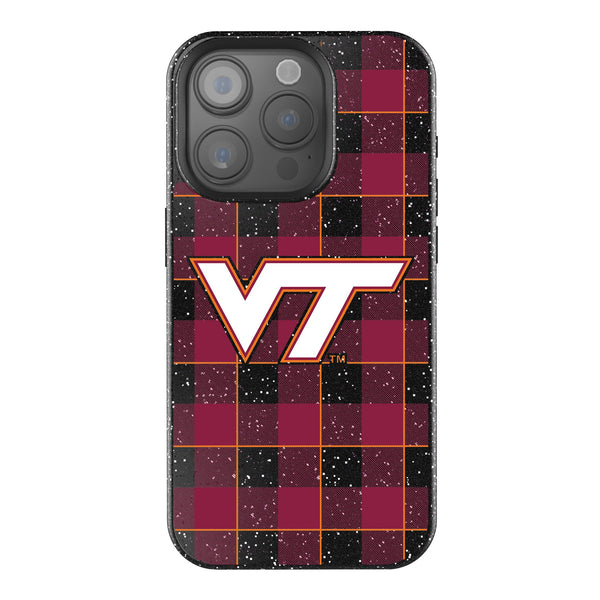 Virginia Tech Hokies Plaid iPhone Bling Phone Case