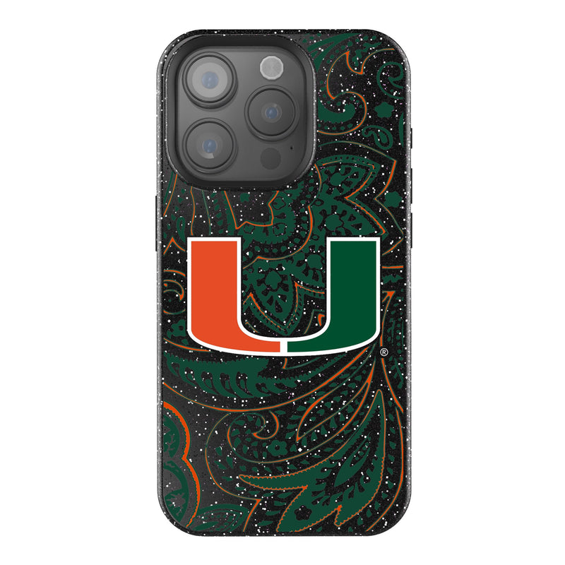 University of Miami Hurricanes Paisley iPhone Bling Phone Case