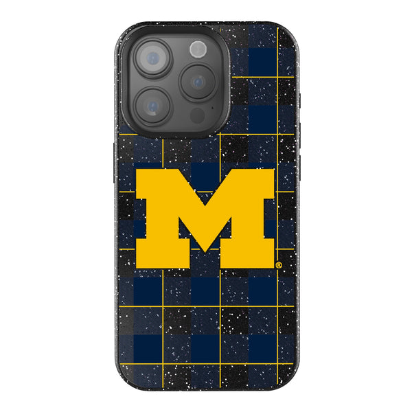 University of Michigan Wolverines Plaid iPhone Bling Phone Case