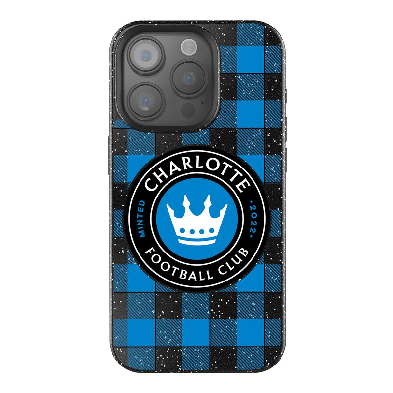 Charlotte FC  Plaid iPhone Bling Phone Case